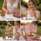 Wedding Guest Book Alternative Wooden Cherry Blossom Tree Drop Chip Sign-In - Image 6