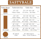 SASTYBALE Fall Rectangle Jacquard Tablecloth, Brown, 60"x120" - Image 5