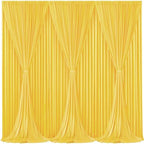 Yellow Backdrop Curtains-Wrinkle-Free Polyester Photography Drapes Party Curtain Background for Baby Shower Wedding Decorations- 24 X10FT (Yellow) - Image 2