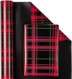 WRAPAHOLIC 30 Inch Jumbo Reversible Plaid Wrapping Paper - 30 Inch x 100 Feet Jumbo Roll Red and Black Plaid Christmas Wrapping Paper for Christmas, Birthday, Baby Shower, Holiday - Image 2