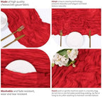 14 Pack Red Cheesecloth Table Runner 17x108 Inch Semi Sheer Boho Gauze Cheese Cloth Fabric Table Runners, for Wedding Party Baby Shower Birthday Home Decor Garden Farmhouse - Image 4