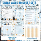 Patelai 321 Pcs Baby Shower Games Supplies, Blue Halloween - Image 3