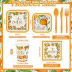 350 Pcs Little Cutie Paper Plate and Napkin Set Disposable Serve 50 - Image 3