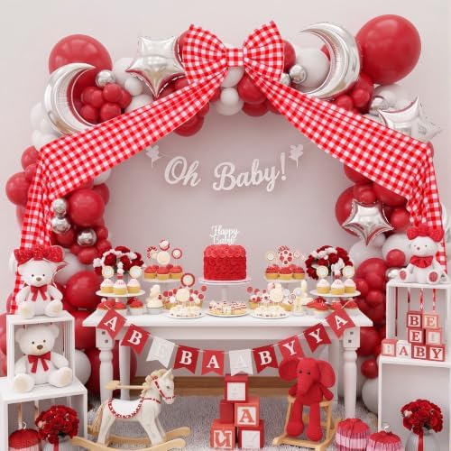 Thiccywoov She's Ready to Pop Decor Giant Buffalo Plaid Bow 78 x 18 Inch - Image 3