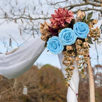 Artificial Flowers Realistic Roses, Real Looking Fake Roses with Stem for DIY Wedding Bouquets Centerpieces Bridal Shower Party Home Romantic Decorations (Light Blue, Regular 3" - 200pcs) - Image 7