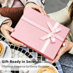 3 Pack Pink Gift Boxes for Presents - 13" x 10" x 5" Large Pink Gift Boxes with Separate Lids, Greeting Cards & Shredded Paper, Foldable Gift Box Set for Birthday, Wedding, Baby Shower, Anniversaries & Holiday Gifts - Image 7