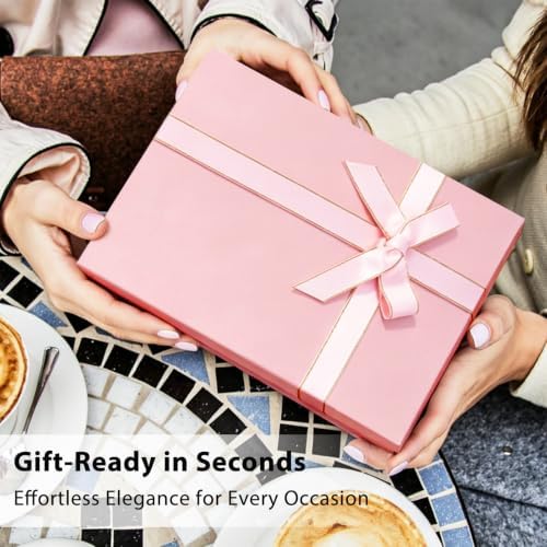 3 Pack Pink Gift Boxes for Presents - 13" x 10" x 5" Large Pink Gift Boxes with Separate Lids, Greeting Cards & Shredded Paper, Foldable Gift Box Set for Birthday, Wedding, Baby Shower, Anniversaries & Holiday Gifts - Image 7