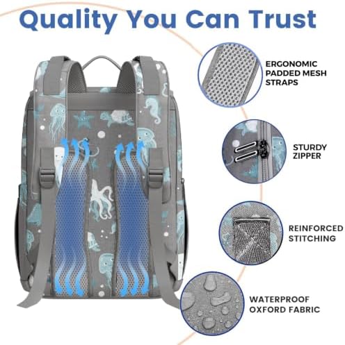 PILLANI Baby Diaper Bag Backpack - Backpack Diaper Bag w/Large Capacity - Baby Shower Gifts - Waterproof Travel Diaper Bags w/Changing Pad, Insulated Bottle Holders, Padded Straps - Baby Boy Stuff - Image 4