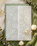 Hand-Drawn Vellum Jackets for 5x7 Invitations, 100 Pcs Invitation Sleeves - Image 5