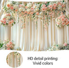 12X10FT Luxurious Castle Palace Wedding Photography Backdrop Pink Rose Floral Bridal Backdrop Anniversary Ceremony Background Girl Party Decorations Baby Shower Banner Mother's Day Photo Booth Props - Image 7