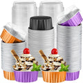200 Pack Aluminum Cupcake Liners with Lids,Halloween,Plain by Gandeer