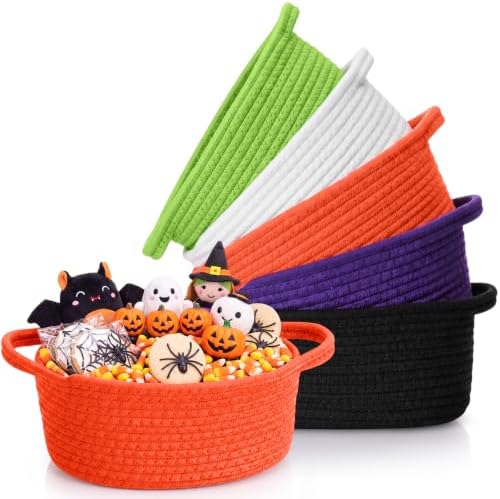LemonRoad 5 Pcs Halloween Empty Gift Basket, Halloween Party Supplies Decor by Unknown