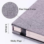 Vienrose Large Photo Album Self Adhesive for 4x6 8x10 10x12 Pictures Magnetic Scrapbook Album DIY 13" X 12.6" 60 Blank Pages with A Metallic Pen - Image 3