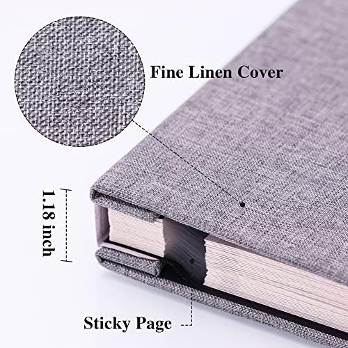 Vienrose Large Photo Album Self Adhesive for 4x6 8x10 10x12 Pictures Magnetic Scrapbook Album DIY 13" X 12.6" 60 Blank Pages with A Metallic Pen - Image 3