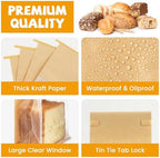 100 Pcs Bakery Bags with Window, 5.1"x3.9"x11" Cookie Packaging with Seal - Image 3
