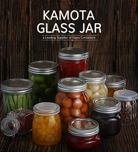 KAMOTA 16oz Regular Mouth Mason Jars, 16 Pack with Lids & Bands - Image 7