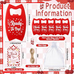 Domensi 50 Set She's Ready to Pop Bottle Openers, Baby Shower Favors for Guests, Retro Soda Bottle Opener Return Gifts with Organza Bags and Thank You Tags for Baby Shower Decorations - Image 2