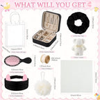 Aliceset 92 Pcs Baby Shower Prizes for Game Party Winners Baby Shower Favors Gifts Includes Hair & Beauty Accessories Jewelry Box with Gift Bag for Gender Revealed Wedding Bridal Party Favors(Black) - Image 2