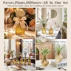 Clear Topaz Glass Bud Vase Set of 24 Pcs,Small Bud Vases in Bulk,Glass Crystal Flower Vases Table Centerpieces for Party Event Wedding Decor Baby Shower Decorations (Topaz, 24 Pcs) - Image 3