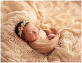 Honra Orraphtstu Baby Photography Props Lace Blanket for Newborn Photoshoot Layers Photo Posing Backdrop Boho (M, Beige) by Unknown