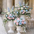 Geosar 24 Bundles Artificial Peonies Flowers,Light Pink,Light Blue - Image 4