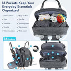 RUVALINO Travel Diaper Backpack with Vacuum Compression, Dark Gray - Image 4