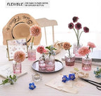 SUPMIND Glass Bud Vases Set, 12pcs Pink Small Flower Vases in Bulk - Image 4