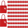 Sherr 100 Pcs Red Mini Paper Gift Bags with Handles, White Tags by Sherr