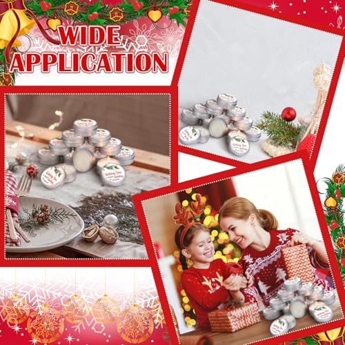 MTLEE 50 Pcs Happy Holiday Candles Gift Favors for Guests 1 oz - Image 5