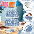 50 Set De Barro Mexicanos Baby Shower Party Favors for Guests Blue Mini Compact Mirrors Thanks Cards Cielito Lindo Party Decorations Gifts Bulk for Wedding Bridal Shower Fiesta Party Decorations - Image 4
