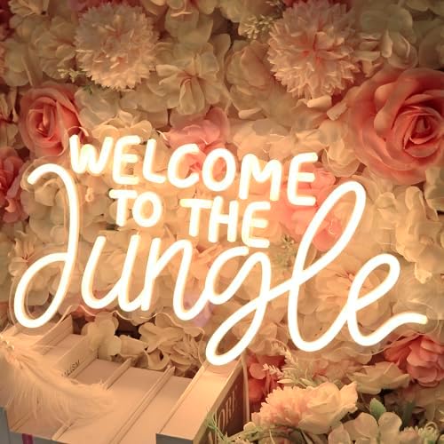 Planzo Welcome to the Jungle LED Neon Sign Light Baby Shower Wall Decor - Image 6