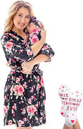Mommy and Me Robe and Swaddle Set | Maternity Robe Matching Baby Girl, Boy by ECOBABYMadeWithLove
