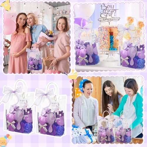 Aliceset 92 Pcs Baby Shower Prizes for Game Party Winners Baby Shower Favors Gifts Includes Hair & Beauty Accessories Jewelry Box with Gift Bag for Gender Revealed Wedding Bridal Party Favors (Purple) - Image 6