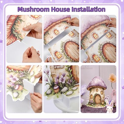 Eaasty 5 Pcs Fairy Party Decorations 16-24 Inch Purple Fairy Large Cutouts - Image 5