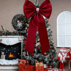 Meseey Giant Satin Bow 27x39 Inch Extra Large Decorative Bow for Christmas Tree Topper,Party,Home Wall,Baby Shower & Birthday Decor（Burgundy - Image 4
