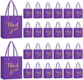 Honoson 60 Pcs Mini Thank You Gift Bag with Handle Bulk,Purple by Honoson