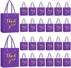 Honoson 60 Pcs Mini Thank You Gift Bag with Handle Bulk,Purple by Honoson