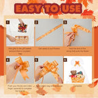 Funnymoom 24 Pcs Pumpkin Fall Gift Basket Set with Bags and Bows - Image 4