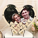 Personalized Photo Heart Guest Book Alternative for Wedding Reception Wooden Drop Top Box Picture Frame Wedding Guest Sign in Wooden Card Box for Rustic Wedding Decor Baby Shower - Image 6