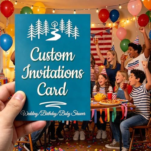 Custom Printed Invitations - Print Your Own Invitations Cards - 25pcs Bespoke Photo Greeting Cards & Announcements - Perfect for Personalized Wedding Invites, Baby Shower, Graduations & Birthday Parties and More - Image 5