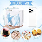 Kolldenn 50 Pcs Small Gift Favor Bags White Blue - Image 4