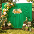 20ft x 12ft Green Backdrop Curtains for Parties, Wrinkle Free 4 Panels Photo Backdrop Drapes Back Drop Cloth for Wedding Birthday Photography Background Decor by CO-AVE