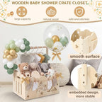 Green, Wooden Baby Shower Crate Closet,Hollow - Image 5