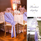 100 Pieces Lavender Satin Chair Sashes for Wedding Reception Party Hotel Home Kitchen Decoration-Lavender - Image 6