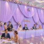 50ft x 10ft Wrinkle Free Lavender Wedding Backdrop Curtains for Party Bridal Shower Reception Decorations Lavender Fabric Curtain Backdrops Drapes for Photography Baby Shower Birthday Background by Tao-GePartyDecorations