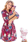 Mommy and Me Robe and Swaddle Set | Maternity Robe Matching Baby Girl, Boy by ECOBABYMadeWithLove