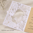 50pcs Rustic Wedding Invitations Accessories Blank Kraft Invitation Cards - Image 4