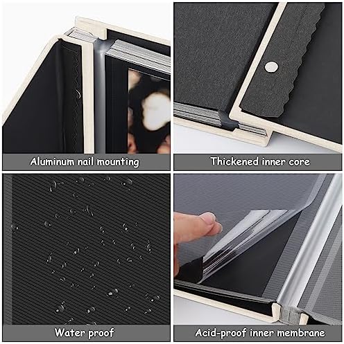 Zesthouse Photo Album Self Adhesive Pages, 60 Pages Magnetic Scrapbook Albums with Sticky Page, Photos Album Holds 8x10 & 5X7 & 4x6 & 6x8 & 3x5, Large Picture Book Ideal Gift for Family Wedding Baby - Image 5