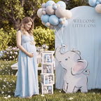 Blue Elephant Sign Baby Shower Decorations, 35'' Large Elephant - Image 5