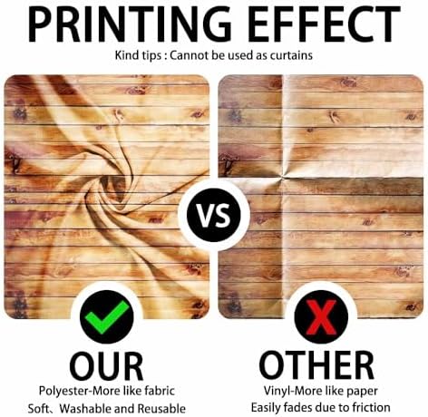 10x8FT Polyester Rustic Wooden Board Backdrop Vintage Natural Brown Wood Photography Background Supplies for Birthday Party Banner Baby Shower Photo Booth Props Cake Table Decoration - Image 4